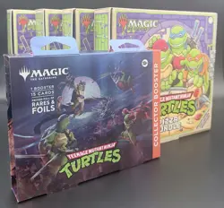 MTG TMNT Pizza Bundle Lot x4 + Collector Booster Box Sealed - Image 1