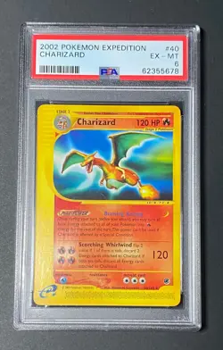 PSA EX/MINT 6 Charizard 40/165 Pokemon 2002 Expedition - Image 1
