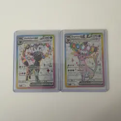 Prismatic Evolution Pokemon Espeon EX SVP 176 & Umbreon EX SVP 175 Promo - Image 1