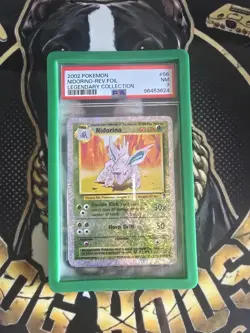 2002 POKEMON NIDORINO REVERSE FOIL LEGENDARY COLLECTION 56/110 PSA 7 - Image 1