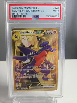 Cynthia's Garchomp ex 241/182 Hyper Rare PSA 9 Pokemon TCG SV10 Destined Rivals - Image 1