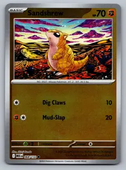 Pokemon TCG ME01: Mega Evolution Sandshrew 068/132 Reverse Holo - Image 1