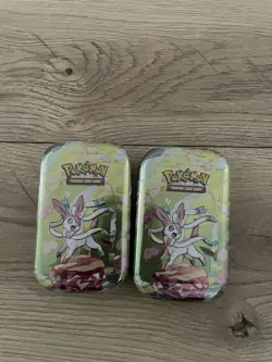 Pokemon TCG: Scarlet & Violet—Prismatic Evolutions Mini Tin Sealed - Sylveon x2 - Image 1