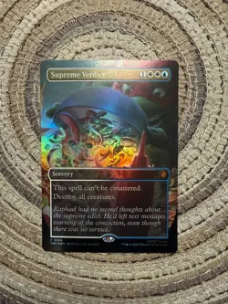 SUPREME VERDICT FOIL [Borderless] - Mythic TMC TMNT Pizza Box Commander MTG #134 - Image 1