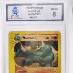 Machamp 16/165 016/165 • Expedition E Series Reverse Holo Pokemon Card Graded 8 - Image 3