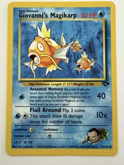 Giovanni’s Magikarp - 73/132 - Gym Challenge WOTC - Common - NM/LP - Pokemon TCG - Image 1