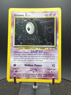 Pokemon Card WOTC Vintage Unown [A] Neo Discovery 14/75 Holo Rare - Image 3