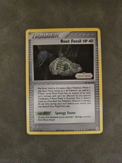 Pokemon TCG Root Fossil SWIRL 80/92 Stamped Reverse Holo - EX Legend Maker - NM - Image 1
