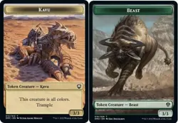 10 Token Cards - KAVU / BEAST - Commander: Dominaria United DMC - Magic MTG FTG - Image 1