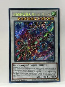 Ukiyoe-P.U.N.K. Amazing Dragon BLMR-EN075 Secret Rare Holo 1st Edition YuGiOh - Image 1