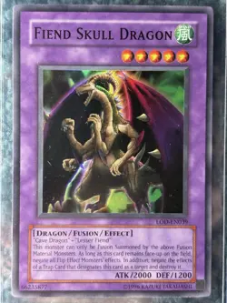 Yugioh Fiend Skull Dragon LOD-EN039 Unlimited Super Rare NM-LP - Image 3