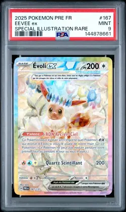 Carte Pokemon Evoli ex 167/131 EV8.5 Evolutions Prismatiques PSA 9 ✨ - Image 2