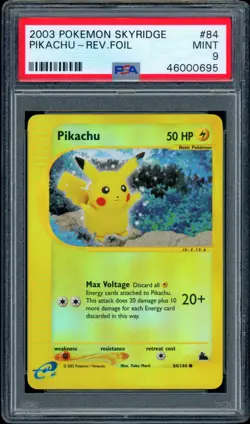 Pokemon SKYRIDGE - #84/144 Pikachu - Reverse Holo - ENG - PSA 9 MINT POP 138 - Image 1