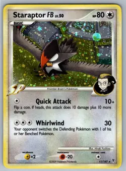Pokemon Staraptor FB Holo Rare Platinum Supreme Victors 11/147 LP - Image 1