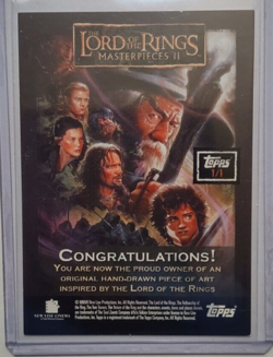 Topps LOTR Masterpieces Sketch By Kyle Babbitt Lord Of The Rings - Image 2