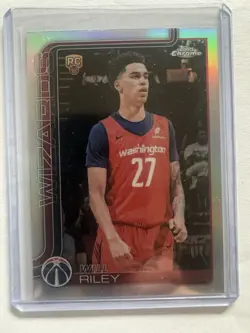 2025-26 topps chrome will riley Rookie Auto + Refractor Lot Of (2) - Image 3