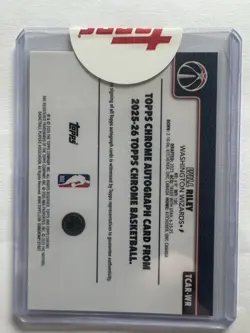 2025-26 topps chrome will riley Rookie Auto + Refractor Lot Of (2) - Image 5