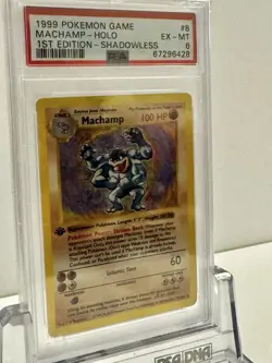 2000 POKEMON 1ST EDITION HOLO MACHAMP PSA 6 - Image 5