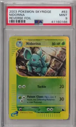 2003 Pokemon Skyridge 83 Nidorina-Rev.Foil - PSA 9 - Image 1