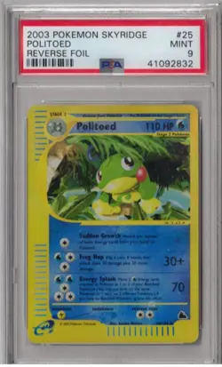 2003 Pokemon Skyridge 25 Politoed-Rev.Foil - PSA 9 - Image 1
