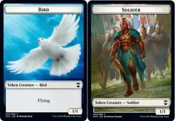 10 Token Cards - BIRD / SOLDIER - Commander Kaldheim KHC - Magic MTG - Image 1