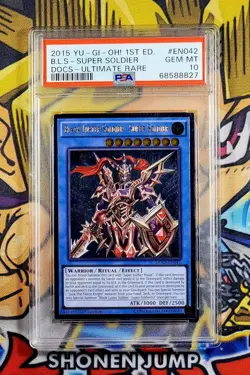 Yu-Gi-Oh! BLACK LUSTER SUPER SOLDIER 1st Ed DOCS-EN42 PSA 10 Ultimate Rare GEM - Image 1