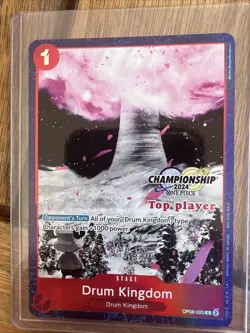 One Piece 2024 Drum Kingdom OP08-020 Championship Top Player English Rare - Image 1