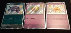3 Card Shiny Pokemon Lot, SV Promo's, Fidough 069, Greavard 070, Maschiff 071, - Image 1
