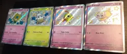 4 Shiny Rare Pokemon Card Lot. Holo Paldean Fates Rares, Promo, Pokemon TCG NM - Image 2