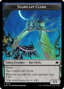 Starscape Cleric Token Near Mint 15 Bloomburrow Reg - Image 1