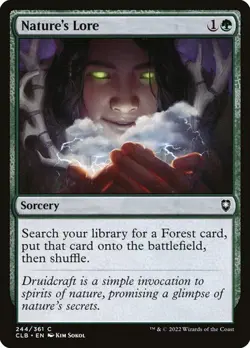 NM Nature's Lore, MTG, Baldur's Gate, Magic the Gathering, 244 - Image 1