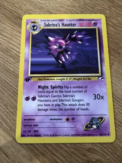 Pokemon Card - Sabrina's Haunter Gym Heroes 58/132 Uncommon 1st Edition - Image 1