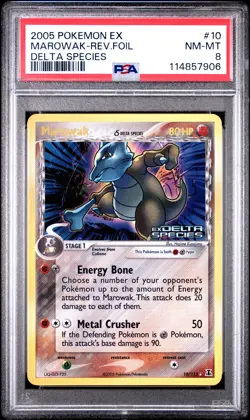 2005 POKEMON EX DELTA SPECIES MAROWAK #10 REVERSE PSA 8 NM #114857906 - Image 1