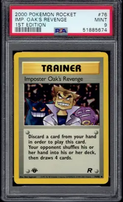 2000 Pokemon Imposter Oak's Revenge 1st Edition 76/82 PSA 9 (Team Rocket) - Image 1