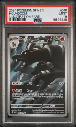 2024 POKEMON SFA EN-SHROUDED FABLE ILLUSTRATION RARE #066 HOUNDOOM PSA 9 - Image 1