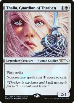 MTG English Thalia, Guardian of Thraben NM Foil Promos: WMCQ - Image 1