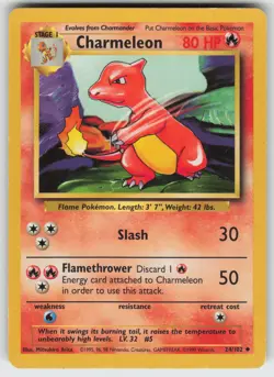 Charmeleon Uncommon Base Set 024/102 Pokemon - Image 1