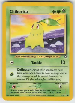 Chikorita (53) Common Neo Genesis 053/111 Pokemon - Image 1
