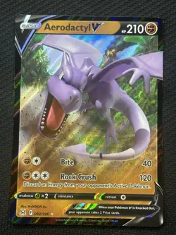 Pokemon Aerodactyl V 092/196 Swsh11: Lost Origin Ultra Rare Holo Full Art 210HP - Image 1