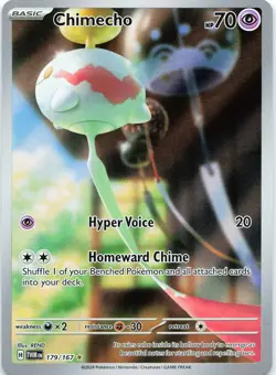 POKEMON Chimecho #179/167 Holofoil SV06: Twilight Masquerade NM - Image 1