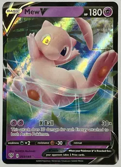 Mew V 069/189 (NM) Ultra Rare Sword & Shield: Darkness Ablaze 2020 Pokemon Card - Image 1