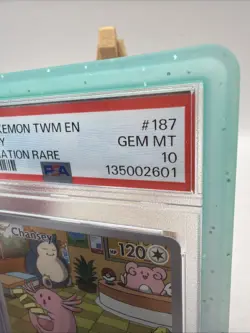 Chansey 187/167 Twilight Masquerade Illustration Rare Pokemon Card PSA 10 +Guard - Image 3