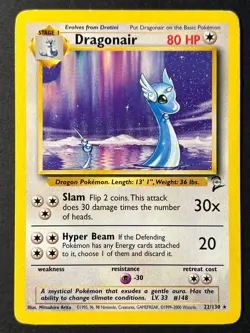 Dragonair 22/130 Rare Base Set 2 - Pokemon Card WOTC - LP - - Image 1