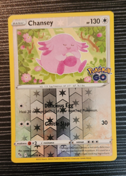 Pokemon- Chansey 051/078- Pokemon GO- Reverse Holo Card - Image 1