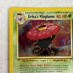 Erika's Vileplume 5/132 Gym Heroes Holo Pokemon TCG Card WOTC MP - Image 3
