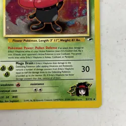 Erika's Vileplume 5/132 Gym Heroes Holo Pokemon TCG Card WOTC MP - Image 5