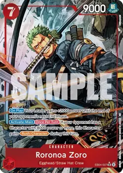 One Piece Roronoa Zoro EB04-007 Alternate Art Kami's Island OP15 EB04 - Image 1