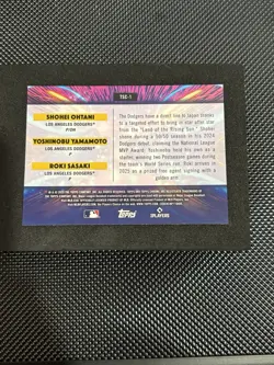 2025 Topps Cosmic Chrome /5 OHTANI/YAMAMOTO/SASAKI Red Refractor Star Clusters - Image 5