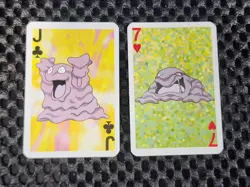 Lot of 2 Grimer And Muk Pokemon 1999 Mini Deck Poker Playing Cards 2.5x1.75in - Image 1