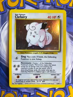 Pokemon TCG Clefairy #5/102 Base Set Unlimited Holo LP Condition - Image 1